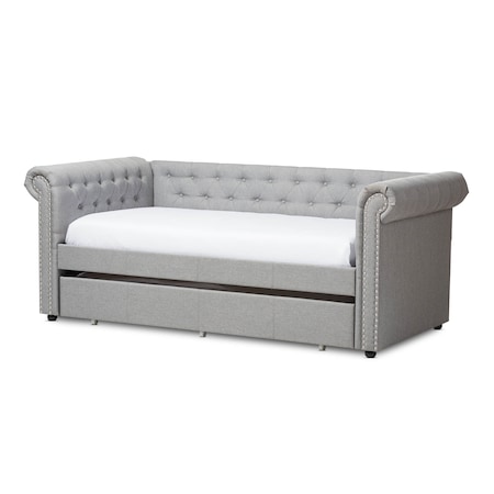 Baxton Studio Mabelle Modern Grey Trundle Daybed 134-7324